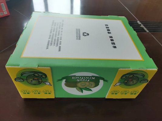 Herbruikbare plastic fruitdoos met aangepaste capaciteit en ventilatie met kleurenprinten